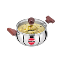 Hawkins Stainless Steel, Biryani Pot with Glass Lid (SSH20G) Handi 2 L with Lid (Triply, Induction Bottom)