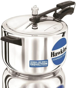 hawkins stainless steel hss80 8 l induction bottom pressure cooker stainless steel