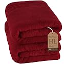 Hawmam Linen Bath Sheets Extra Large, Turkish Cotton, 2 Pack, Red