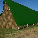 Hay Covers TUFFPAULIN Tarpaulin TIRPAL Extra Strong Durable | 200GSM | with Eyelets | UV Resistant | 6 Layer 3D Rib Technology | is 14611 Approved | BIS Marked|Extra Virgin (60FTX60FT, Green)