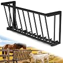 Hay Feeder for Goats Horses,25 Gallon Livestock Feede,Heavy-Duty Steel Goat Hay Rack,37.6''Long Hay Feeder Blanket Holder,Wall Mount Goat Feeders for Horses,Sheep,Goats,Indoor Outdoor Uses