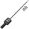 Hay Moisture Tester with 20" Reinforced Probe, Digital Hay Moisture Meter with Temperature Reading for Alfalfa, Hay Bales, Square and Round Bales, Carry Bag Included,Black