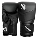 Hayabusa T3 Boxing Bag Gloves for Men and Women, Open Thumb - Black, Medium