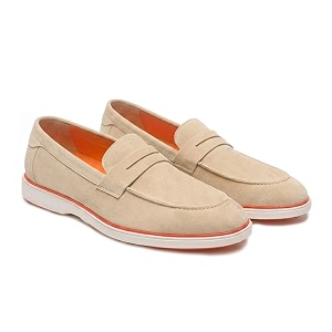 HAYES LONDON Italian Suede Leather Loafers for