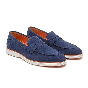 HAYES LONDON Italian Suede Leather Loafers for