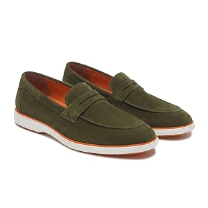 HAYES LONDON Italian Suede Leather Loafers for