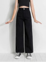 Hayler Wide Leg Women Black Jeans