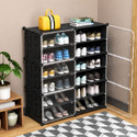 Hayosha 12-Shelf-6-Door Plastic Cubort Shoe Rack Metal