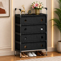 Hayosha 5-Shelf-5-Door Plastic Cubort Shoe Rack Metal
