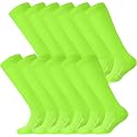 Haysandy 12 Pairs Youth Football Socks Bulk Softball Soccer