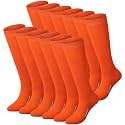 Haysandy 12 Pairs Youth Football Socks Bulk Softball Soccer