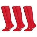 Haysandy 3 Pairs Baseball Socks Bulk Softball Youth