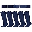 Haysandy Baseball or Softball Sock and Belt Combo Set 5 Football Baseball Socks with Softball Belt for Kids Youth Boys