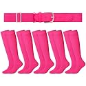 Haysandy Baseball or Softball Sock and Belt Combo Set 5 Football Baseball Socks with Softball Belt for Kids Youth Boys