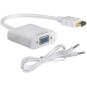 haze hdmi to vga converter cable with audio white
