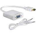 Haze HDMI to VGA Converter Cable with Audio (White)