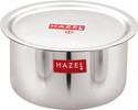 HAZEL Alfa Stainless Steel Tope Patila With Lid Premium Heavy Gauge Round Bottom Boiling Vessels Bhagona Dekchi, 22.5 cm, 3 Litre, Silver Tope/Bhagona/Patila with Lid 3 L capacity 3000 cm diameter (Stainless Steel)