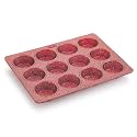 HAZEL Aluminium Cupcake Muffin Mould Microwave Safe 12 Cups Granite Finish Non Stick Muffin Pan Chocolate Baking Tray for House and Bakery, Red