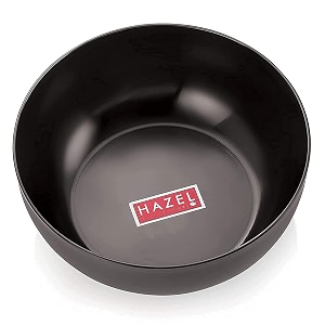 hazel hard anodised tasra tasla  198 cm with 1800 ml capacity deep anodized kadhai without handle  cookware utensil for frying black