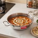 HAZEL Non-Stick Honeycomb Triply Steel Kadhai | 26.3cm - 2.5L | Induction Compatible