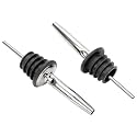 HAZEL Stainless Steel Bottle Pourer | Metal Pourer for All Bottles, Set of 2, Silver