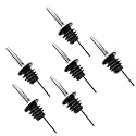 HAZEL Stainless Steel Bottle Pourer | Metal Pourer for All Bottles, Set of 6, Silver