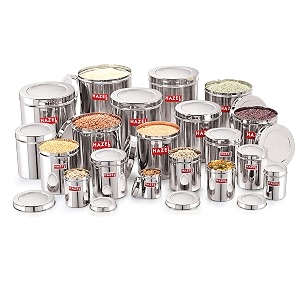 HAZEL Stainless Steel Grocery Storage Container Set