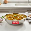 HAZEL Stainless Steel Hammered Tone Kadai Tasra