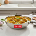 HAZEL Stainless Steel Hammered Tone Kadai Tasra