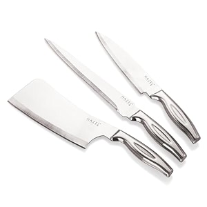hazel stainless steel sharp kitchen knife set of 3  chef knife big carving knife amp chopper knife