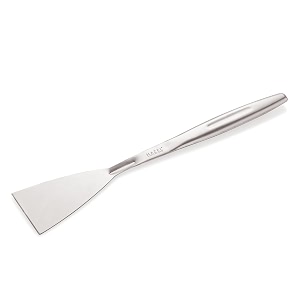 hazel stainless steel spatula for kitchen  flat turner with beveled edge for roti dosa thepla paratha  long handle kitchen cooking tool