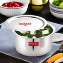 HAZEL Stainless Steel Tope Patila,Round Bottom Boiling Bhagona Dekchi, 21 cm,Silver Tope/Bhagona/Patila with Lid 2.4 L capacity 2400 cm diameter (Stainless Steel)