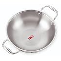 HAZEL Triply Stainless Steel Induction Base Kadhai 26.8 cm | 3L Induction Kadai for Gas &amp; Induction Cooking, 3 Layer Construction Kadhahi