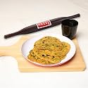 HAZEL Wooden Gujatari Roti Roller Belan, Teakwood Belan 36 Cm (Brown)