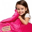 hazli Super-Soft Kids Weighted Blanket 7 Pounds - Weighted Blanket for Kids - Easy to Clean, Washable Minky Cover - 41x60 Inches 7lbs Child - Small Heavy Blanket for Girls and Boys