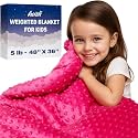 hazli Super-Soft Kids Weighted Blanket 5 Pounds - Weighted Blanket for Kids - Easy to Clean, Washable Minky Cover - 36x48 Inches 5lbs Child - Small Heavy Blanket for Girls and Boys