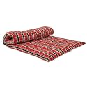 HB Msala Cotton Reversible Mattress Pad, Multicolour, Hand-Made, Cotton Filled, for Camping, Travel, Yoga (6.5 x 7 ft)