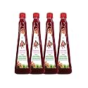 HB+ Prickly Pear Fruit Juice for Healthy Pregnancy &amp; Chemotherapy, No Added Sugar, Sweetened with Stevia, Red, (Pack of 4)