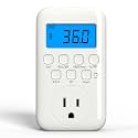 HBN Watt Meter Plug with Backlight, Plug-in Socket Power Meter Electricity Usage Monitor Consumption Home Electrical Energy Monitor, Voltage Amps Wattage Electricity Usage Tester, 9 Display Modes