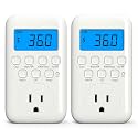 HBN Watt Meter Plug with Backlight, Plug-In Socket Power Meter Electricity Usage Monitor Consumption Electrical Energy Monitor, Voltage Amps Wattage Electricity Usage Tester, 9 Display Modes - 2 Pack