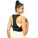 Posture Corrector for Men & Women (L, Black) | Adjustable Back Support Belt for Shoulder & Spine Alignment | Pain Relief Brace | Breathable & Skin-Friendly Material