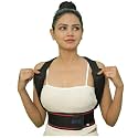 Posture Aid, Posture Corrector to correct posture and ease pain Black color, Skin Friendly &amp; Breathable Material, Adjustable Strap for Men &amp; Women (S)