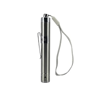 medical moon pen torch  stainless steel led doctor torch for pupil ent eye amp general diagnostic examination with clip amp push button silver pack of 1