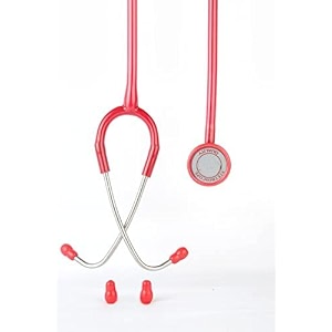 bosm 11 premium cardiology stethoscope dual head steel red ce iso