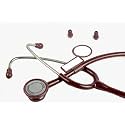 ProSeries Clinical Cardiology Stethoscope Kit – Dual-Head Stainless Steel Acoustic Monitor with Replacement Eartips &amp; Diaphragm (Burgundy) (Brown)