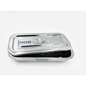 stainless steel medical instrument tray with lid 8x3 inch  autoclavable surgical tray for hospital clinic laboratory use  durable amp rust resistant