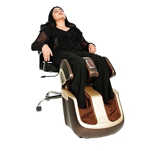 hci efootio pro corded electric foot massager with 360 rolling squeezing amp wrapping massage air compression amp infrared heat for feet ankles calves amp thighs brown