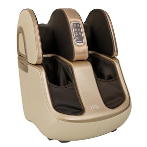hci efootio pro corded electric foot massager with 360 rolling squeezing amp wrapping massage air compression amp infrared heat for feet ankles calves amp thighs beige