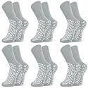 HCS Bariatric Hospital Socks with Grips for Women/Men, 360 Tread (6 Pairs)