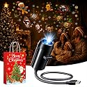 HD Christmas Scene Projector with 10 Festive Scenes, Plug and Play HD Christmas Projector, 5D Holographic Night Light Projector, No Wifi or App Needed, Auto Shut-Off，10pcs